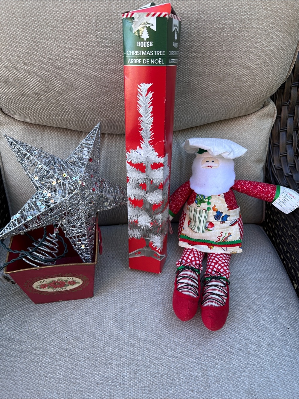 Mini Christmas White Tinsel Tree and Holiday Home Decor